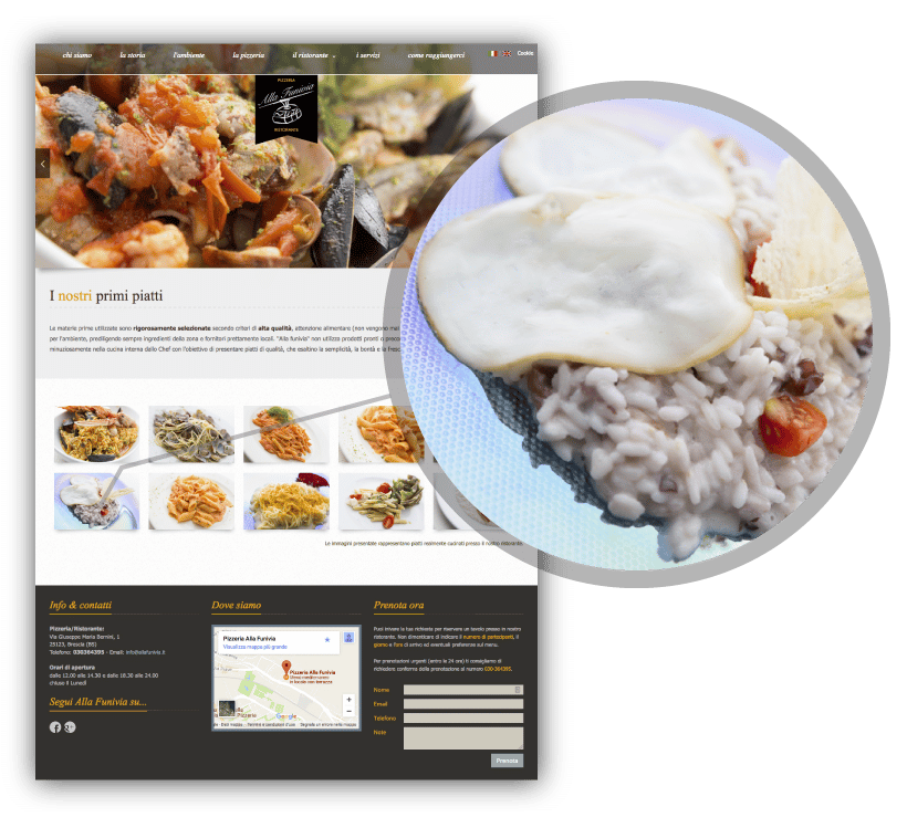 realizzazione sito web ristorante